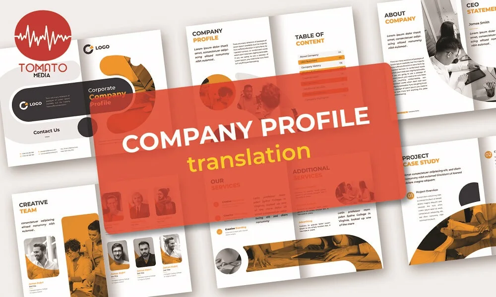 Company profile translation in a variety of fields