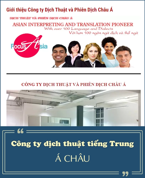 Công ty dịch thuật tiếng Trung - Á Châu