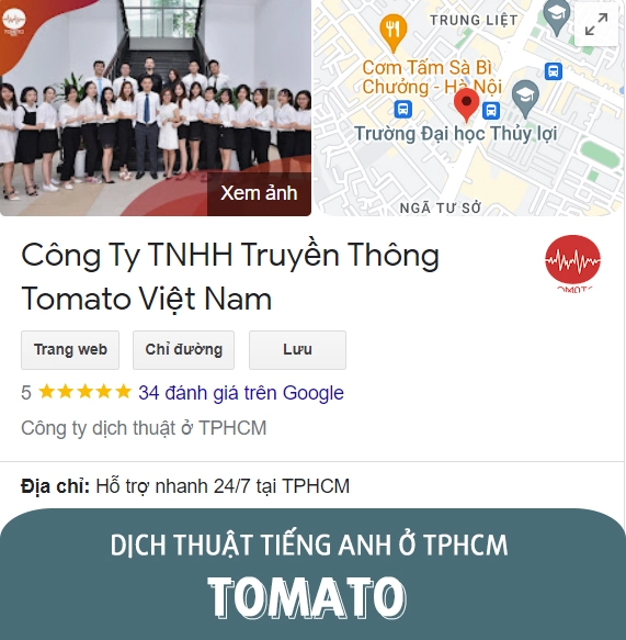 Dịch thuật tiếng Anh ở TPHCM - Tomato Media