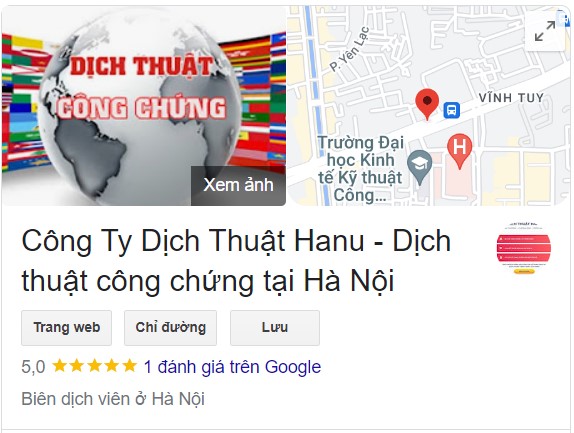 Dịch thuật tiếng Hàn tại Hà Nội - Văn phòng dịch thuật Hanu