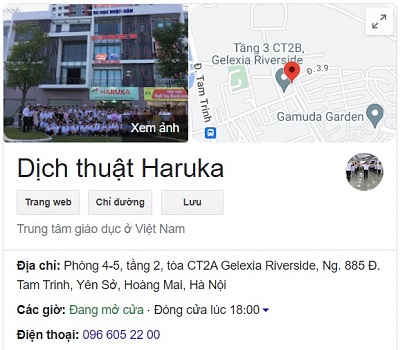 Công ty dịch thuật tiếng Nhật tại Hà Nội - Haruka