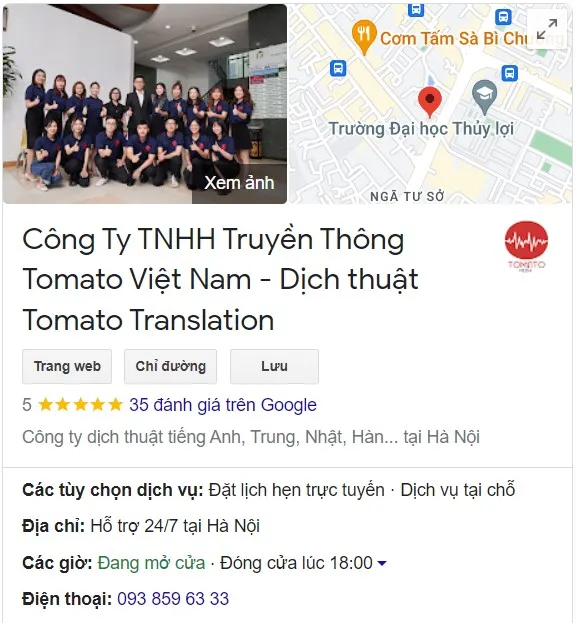 Dịch thuật Tomato Media - công ty dịch thuật tiếng Hàn tại Hà Nội chuyên nghiệp
