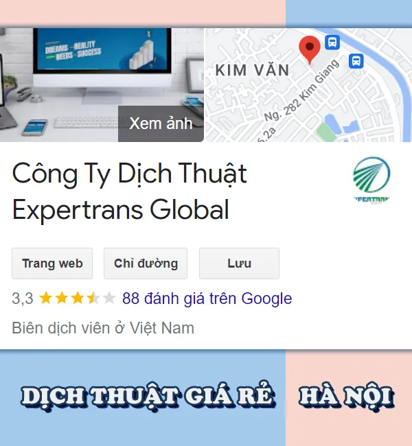 Công ty dịch thuật giá rẻ tại Hà Nội - Expertrans