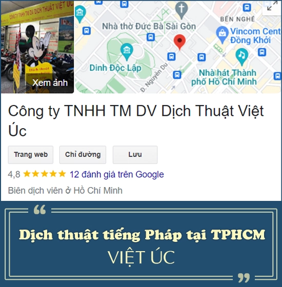 Dịch thuật tiếng Pháp tại TPHCM - Việt Úc