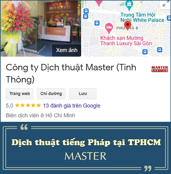 Dịch thuật tiếng Pháp tại TPHCM - Master