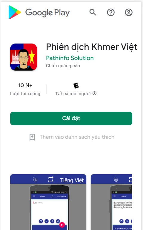 Phiên dịch Khmer Việt app dịch tiếng Campuchia tiện lợi