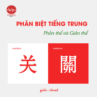 Phân biệt tiếng Trung phồn thể và giản thể