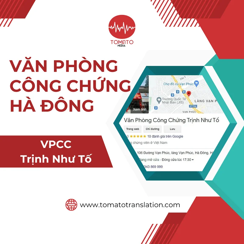 văn phòng công chứng Hà Đông Hà Nội - VPCC Trịnh Như Tố