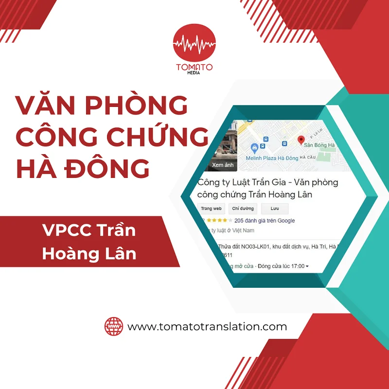 văn phòng công chứng Hà Đông Hà Nội - VPCC Trần Hoàng Lân