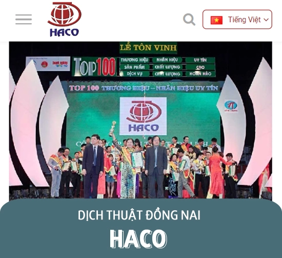 Dịch thuật Đồng Nai - Haco