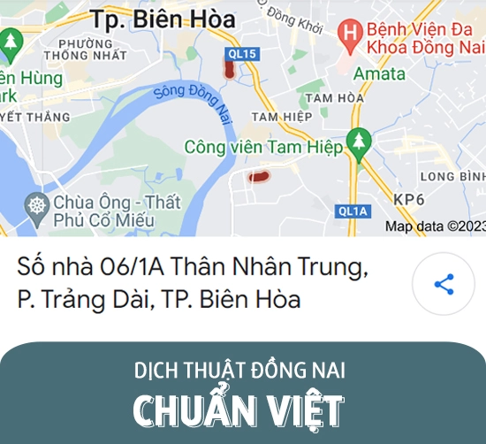Dịch thuật Đồng Nai - Công ty TNHH tư vấn quản lý chuẩn Việt