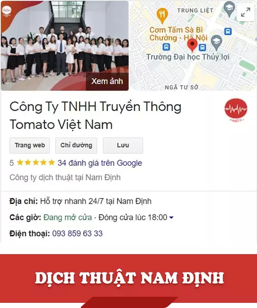 Dịch thuật Nam Định có công chứng - Tomato Media