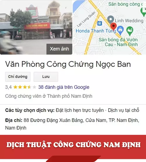 Dịch thuật công chứng Nam Định - Văn Phòng Công Chứng Ngọc Ban