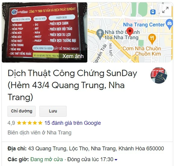 Dịch thuật Nha Trang - SunDay