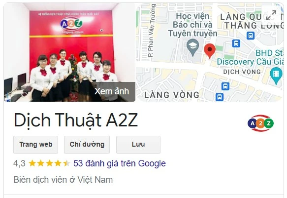 Dịch thuật Nha Trang - A2Z