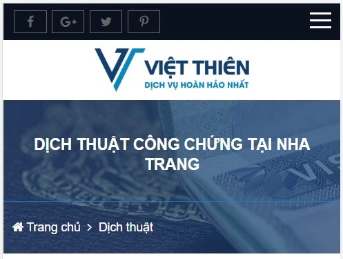 Công ty dịch thuật Nha Trang Việt Thiên