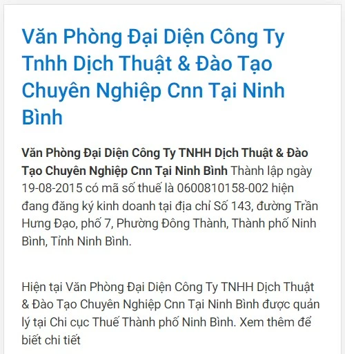 Dịch thuật Ninh Bình - CNN