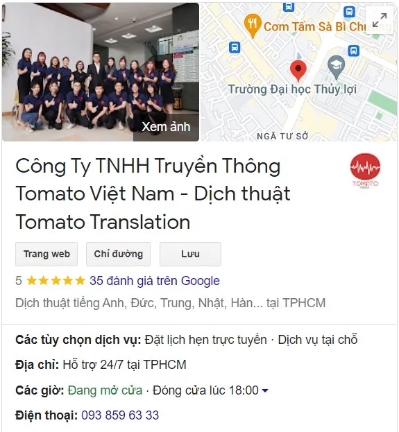 Công ty dịch thuật tiếng Đức TPHCM - Tomato Media