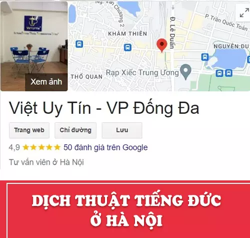 Dịch thuật tiếng Đức ở Hà Nội - Việt Uy tín