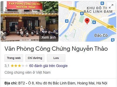 Phòng công chứng Hoàng Mai - Nguyễn Thảo