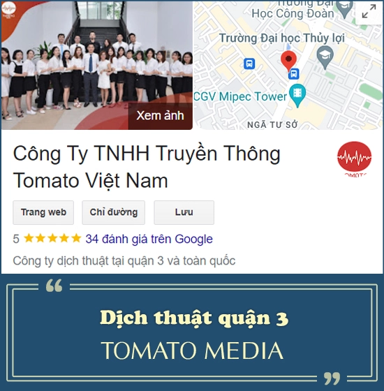 Dịch thuật quận 3 - Tomato Media