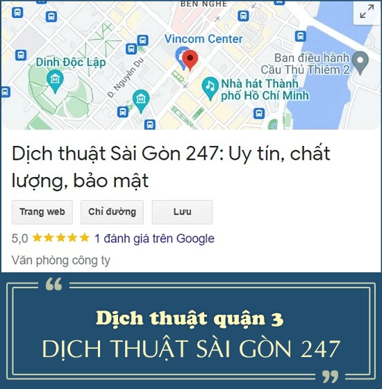 Dịch thuật quận 3 - Dịch thuật Sài Gòn 247