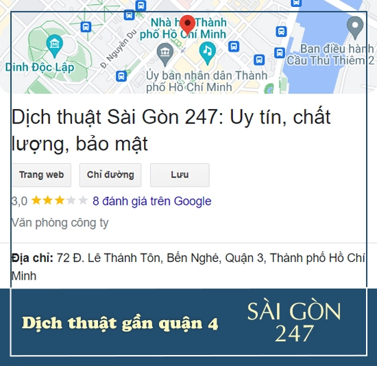 Dịch thuật gần quận 4 - Sài Gòn 247