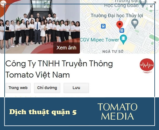 Dịch thuật Quận 5 - Dịch thuật Tomato Media