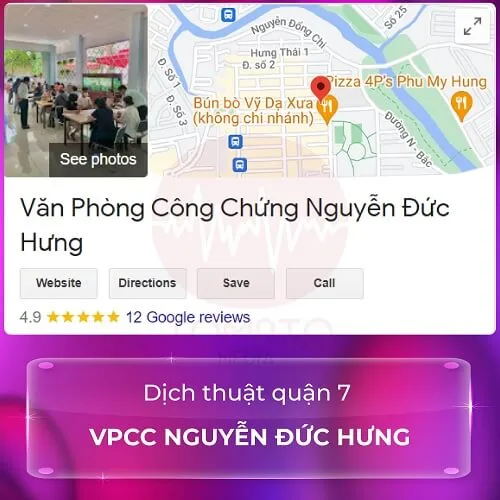 Văn phòng dịch thuật công chứng quận 7 - Nguyễn Đức Hưng