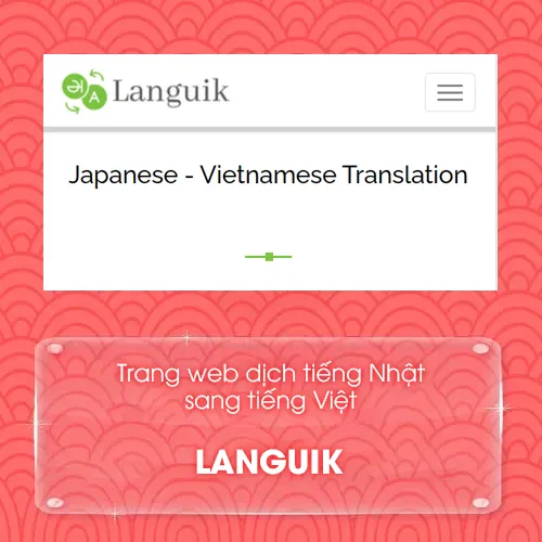 Trang web dịch tiếng Nhật sang tiếng Việt - Languik