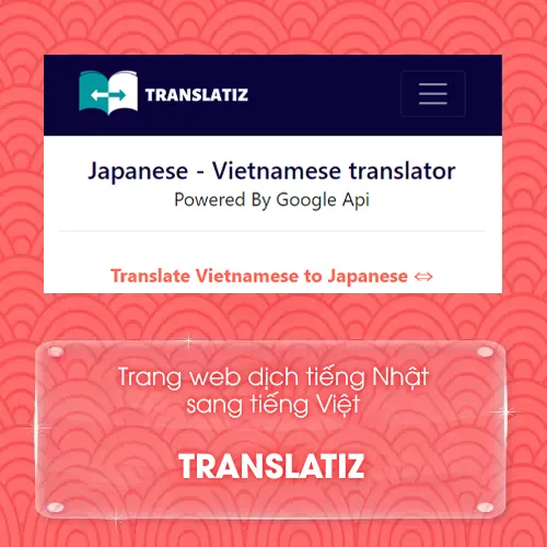 Trang web dịch tiếng Nhật sang tiếng Việt - Translatiz