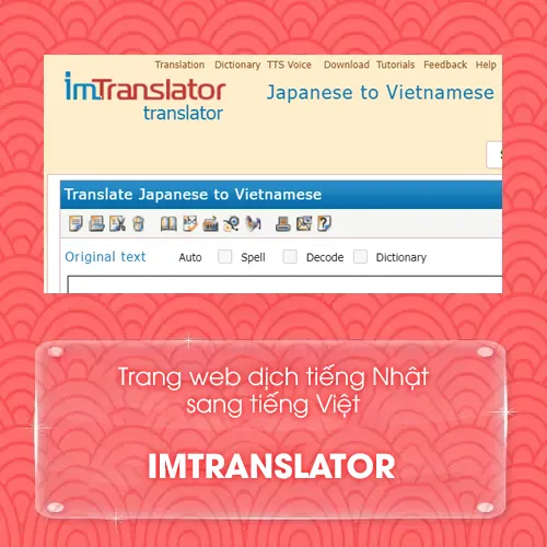 Trang web dịch tiếng Nhật sang tiếng Việt - Imtranslator Japanese to Vietnamese