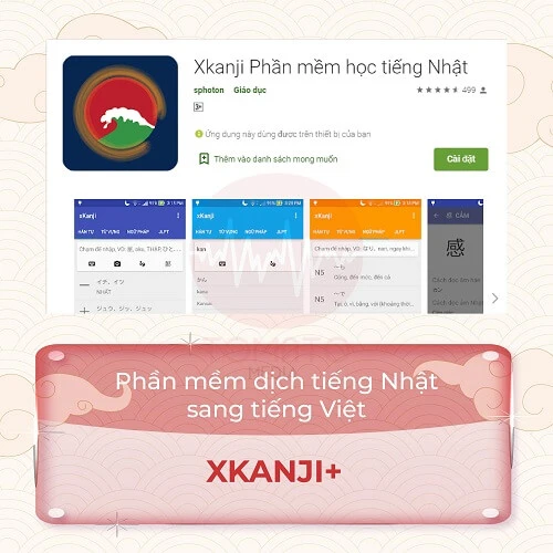 Phần mềm dịch tiếng Nhật sang tiếng Việt xKanji+