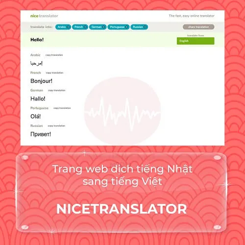 Trang web dịch tiếng Nhật sang tiếng Việt - Nicetranslator