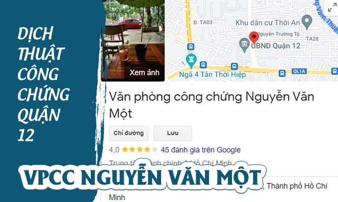Dịch thuật quận 12 - VPCC Nguyễn Văn Một 