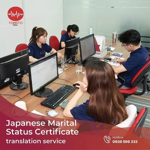 Japanese marital status certificate translation service