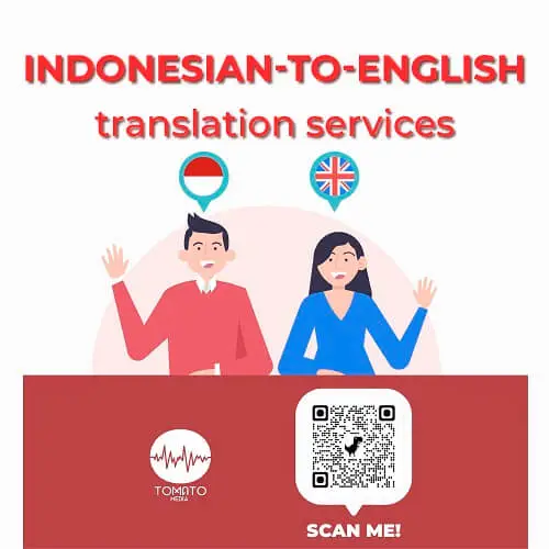 Indonesian to English translation service