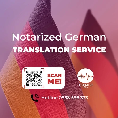 Notarized German translation services