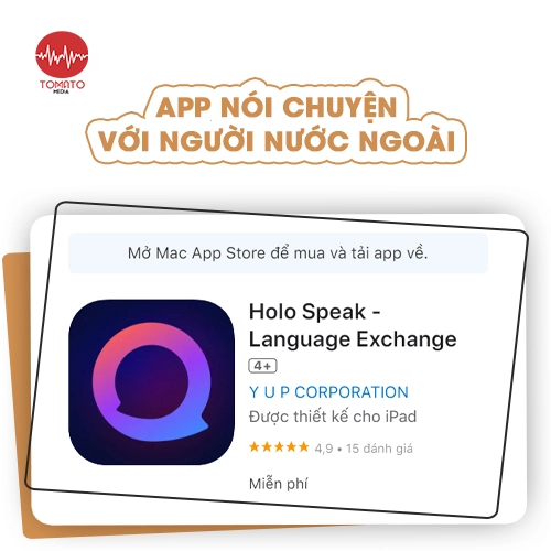 App nói chuyện với người nước ngoài