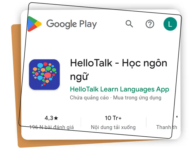 App nói chuyện với người nước ngoài - HelloTalk