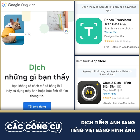 Dịch tiếng Anh sang tiếng Việt bằng hình ảnh