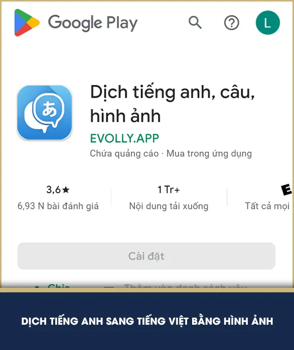 Dịch tiếng Anh sang tiếng Việt bằng hình ảnh - Dịch tiếng anh, câu, hình ảnh