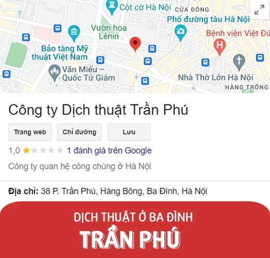 Dịch thuật ở Ba Đình - Trần Phú