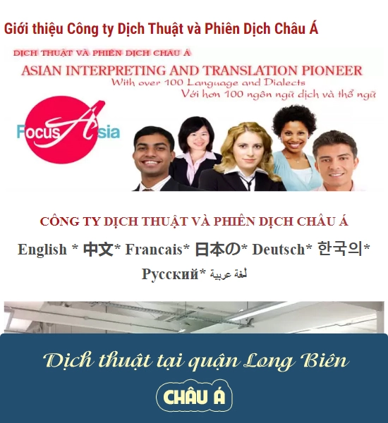 Dịch thuật tại Long Biên - Dịch thuật chuyên nghiệp Châu Á