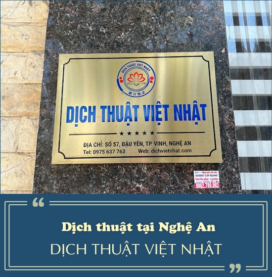 Dịch thuật Nghệ An - Dịch thuật Việt Nhật