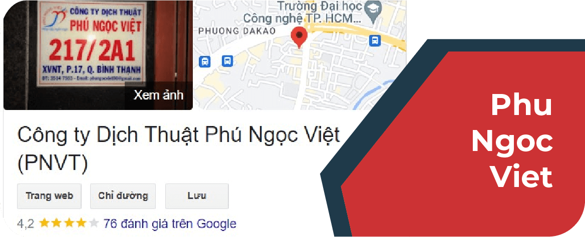 Phu Ngoc Viet - low-cost translation company in HCMC