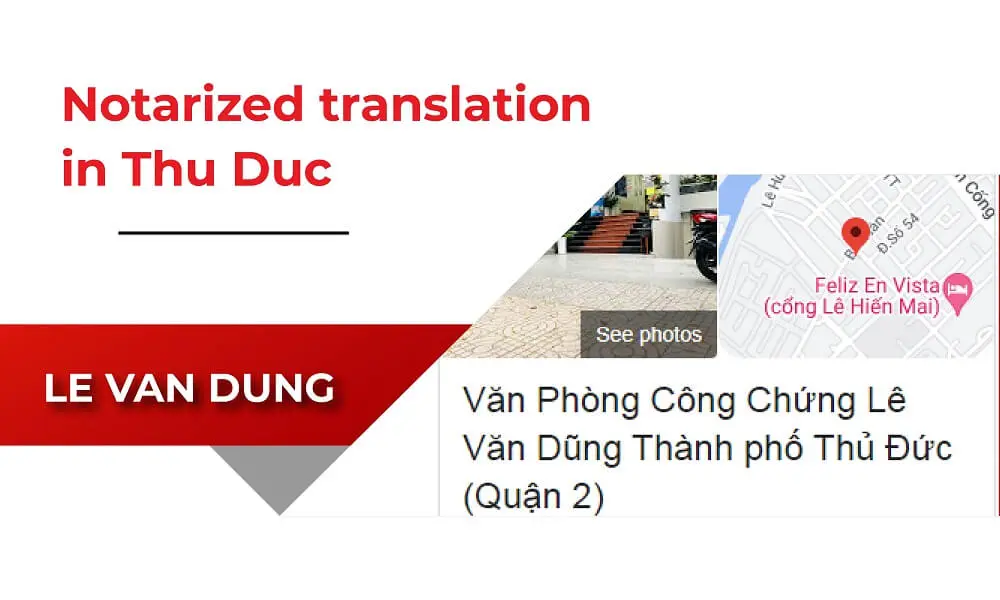 Notarized translation services in Thu Duc - Le Van Dung Notary Office