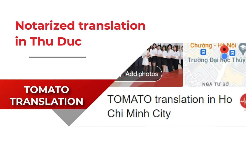 Thu Duc notarized translation – Tomato Media