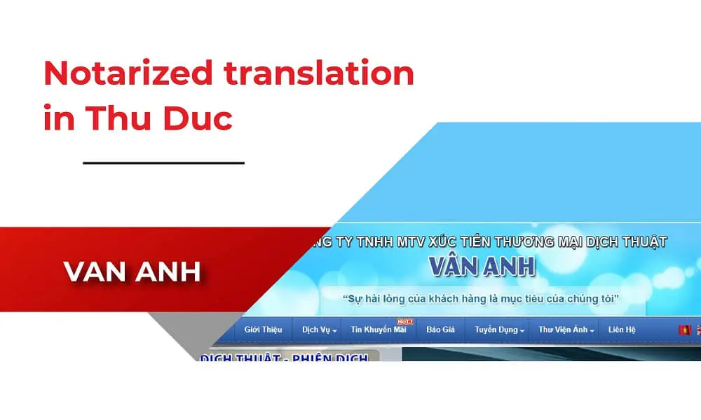 Notarized translation service in Thu Duc – Van Anh Translation