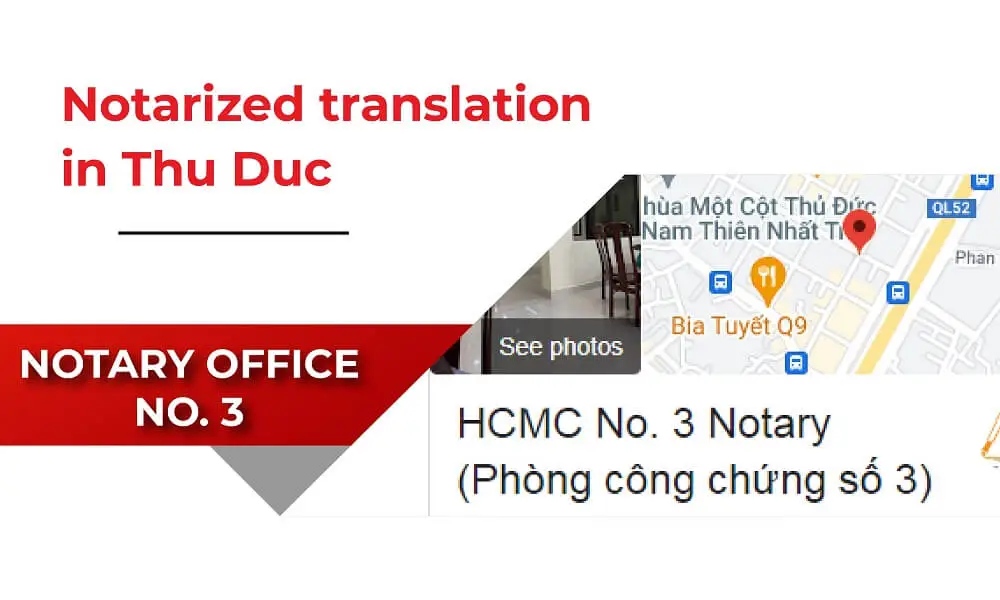 Notarized translation services in Thu Duc - Notary Office No. 3